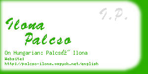 ilona palcso business card